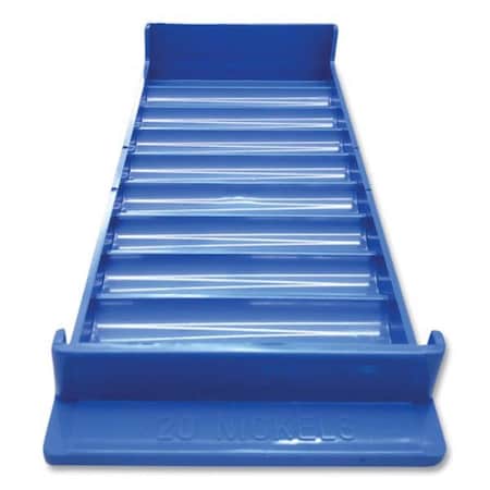 Compasion 3.75 x 10.5 x 1.5 in. Stackable Plastic Coin Tray, Blue - Nickel CO3215595